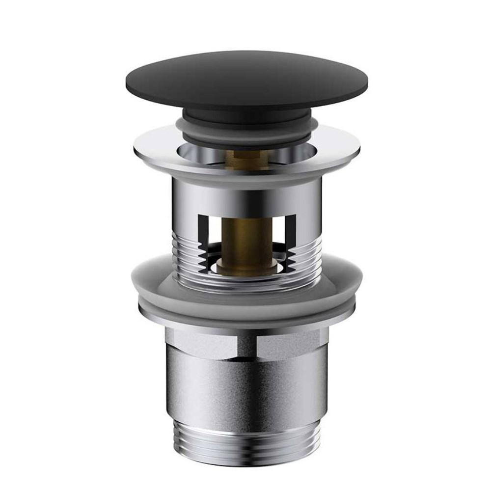 Донный клапан Vincea DPU-1B01 клик-клак Черный матовый