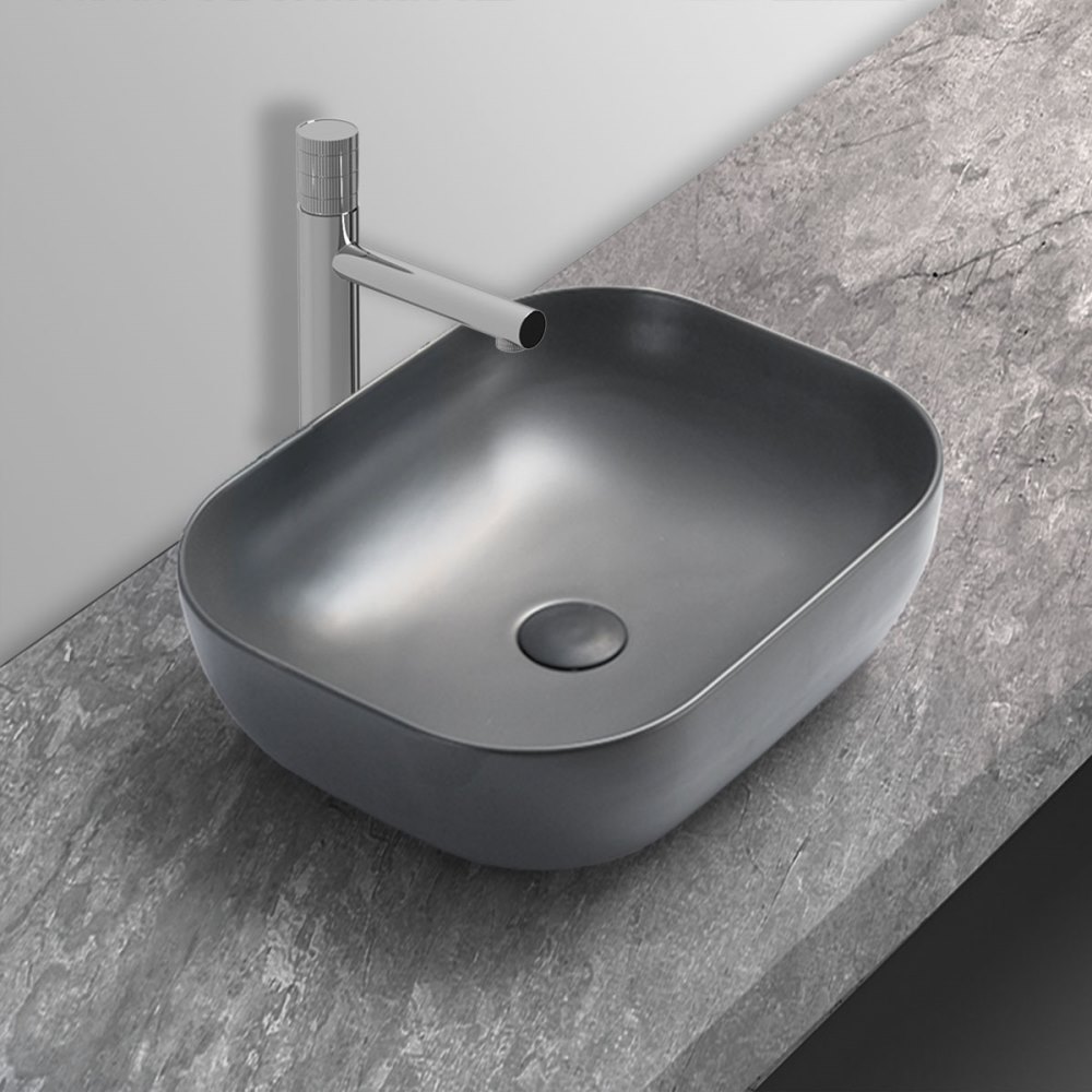 Раковина накладная Vincea VBS-101 50х40 Серый матовый — изображение 2