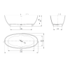 Ванна из искусственного камня Vincea Solid Surface 170х76 Белый матовый — изображение 4