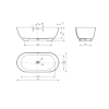 Ванна из искусственного камня Vincea Solid Surface 170х80 Белый матовый — изображение 5