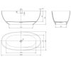 Ванна из искусственного камня Vincea Solid Surface 160х75 Белый матовый — изображение 5