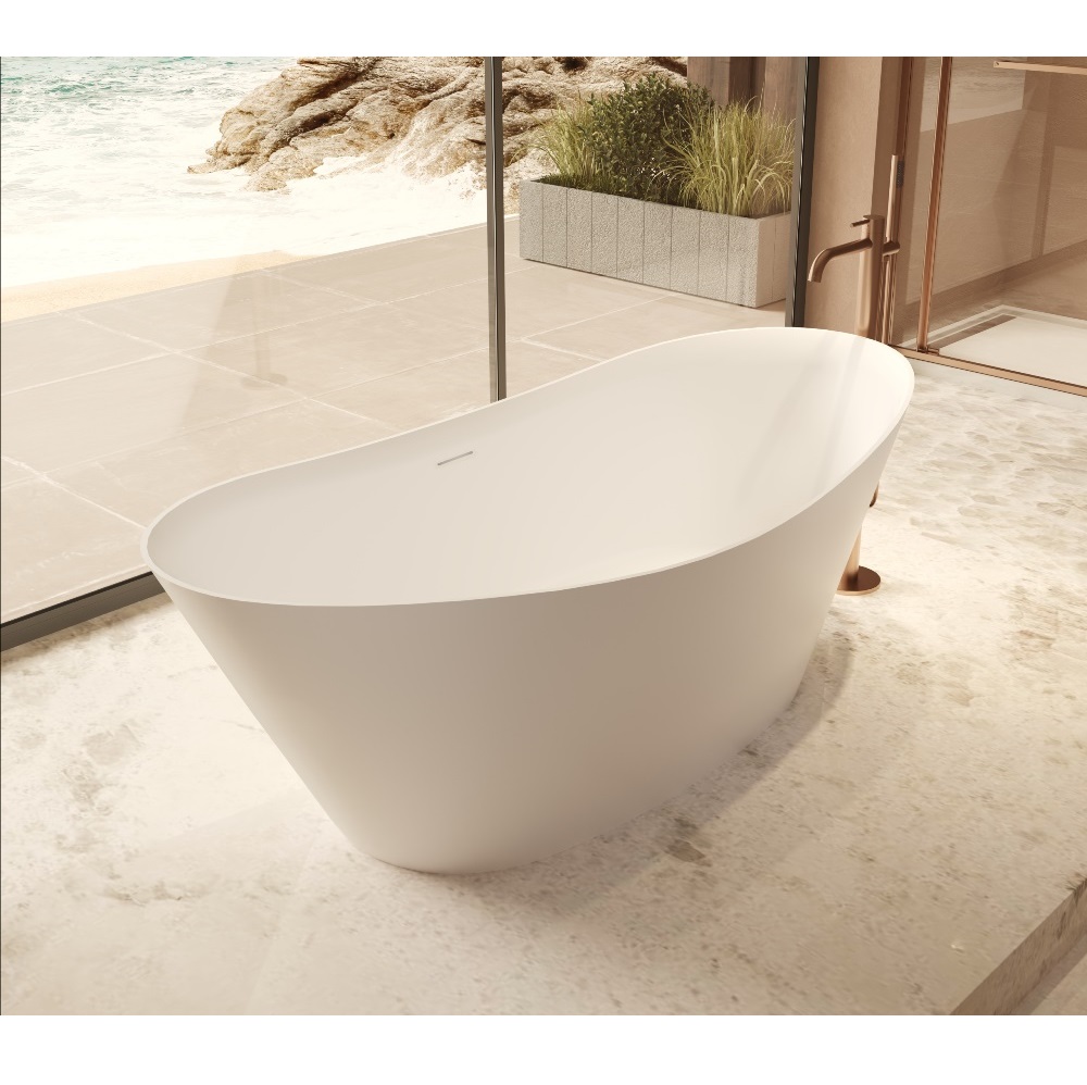 Ванна из искусственного камня Vincea Solid Surface 170х78 Белый матовый — изображение 4