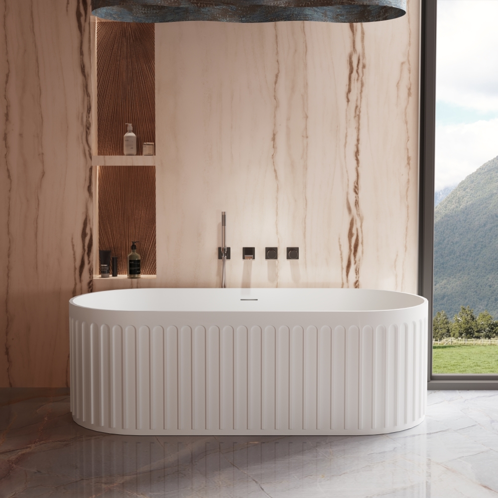 Ванна из искусственного камня Vincea Solid Surface 170х75 Белый матовый — изображение 2