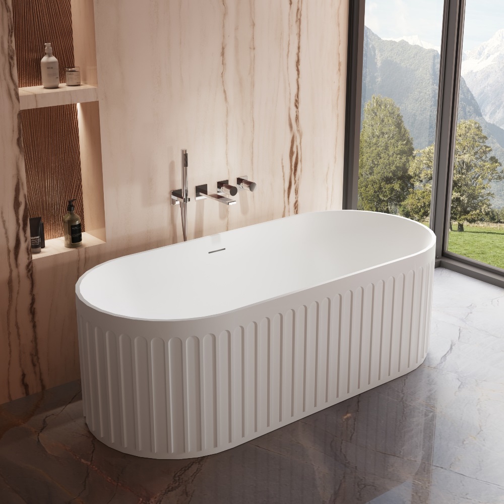 Ванна из искусственного камня Vincea Solid Surface 170х75 Белый матовый — изображение 3