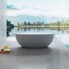 Ванна из искусственного камня Vincea Solid Surface 170х75 Серый матовый / Белый матовый