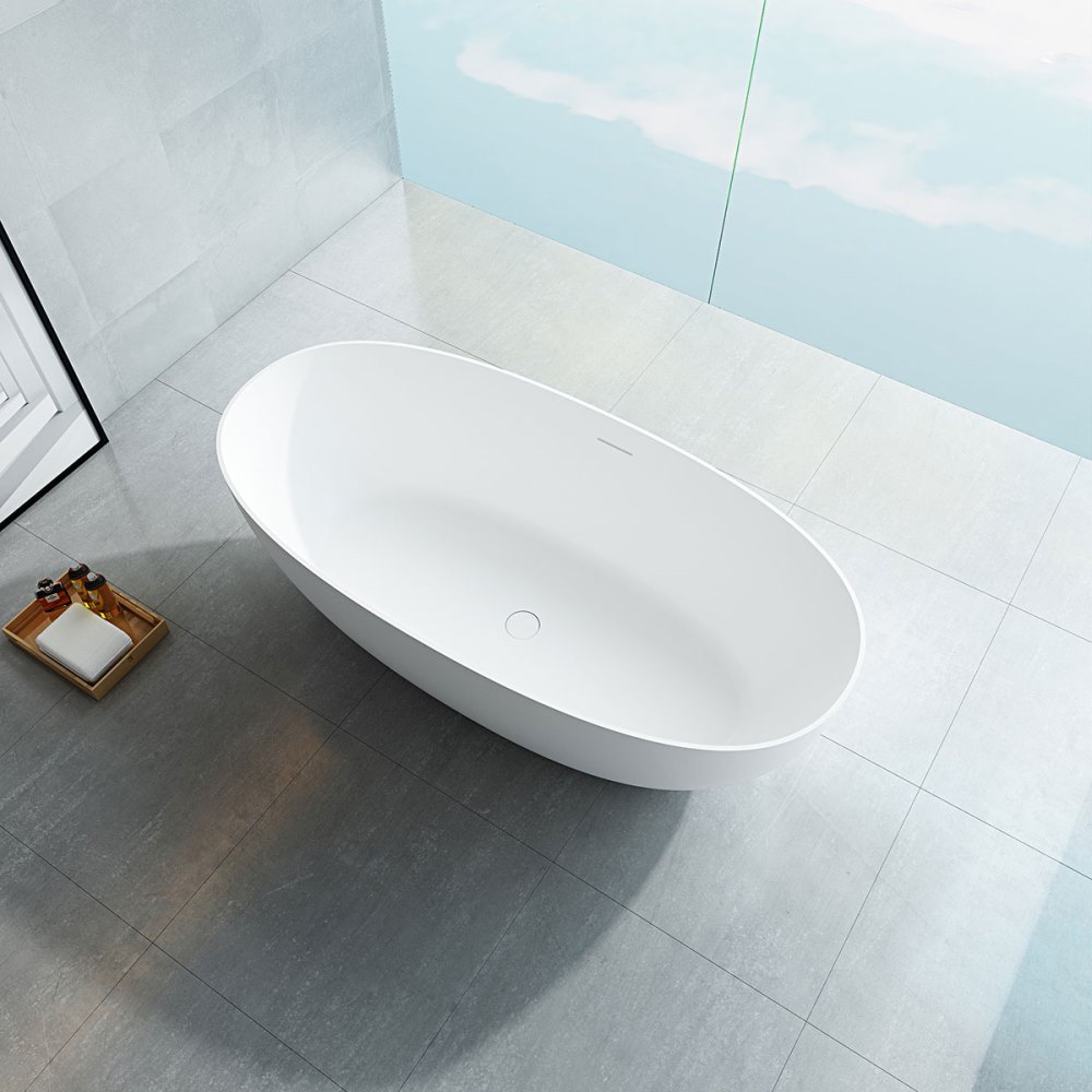Ванна из искусственного камня Vincea Solid Surface 170х75 Белый матовый — изображение 3