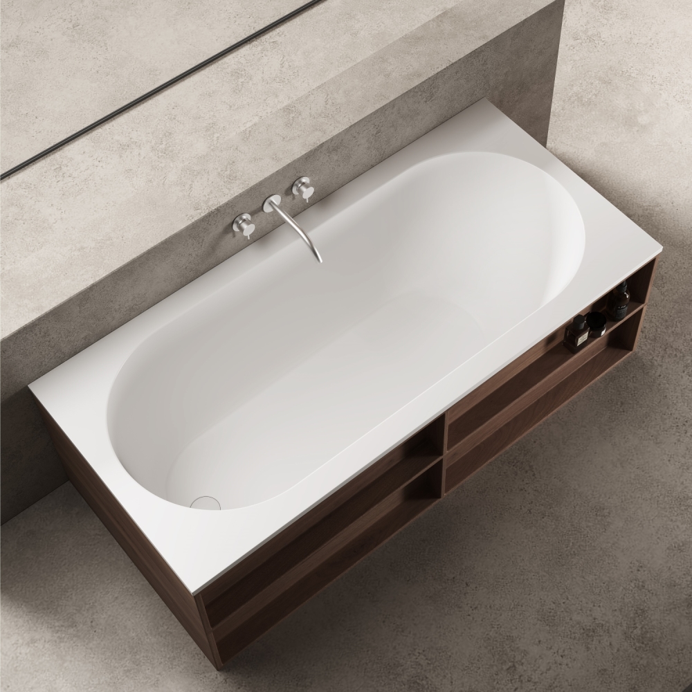 Ванна из искусственного камня Vincea Solid Surface 160х75 Белый матовый — изображение 4