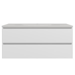 Тумба подвесная Vincea Luka Soft-Touch 100 Белый матовый