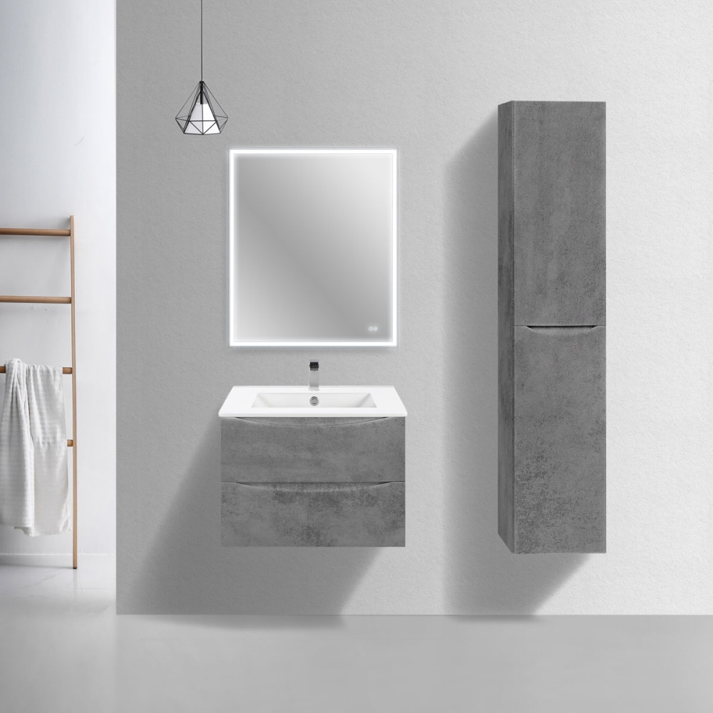 Тумба подвесная Vincea Mia Slim 70 Бетон — изображение 2