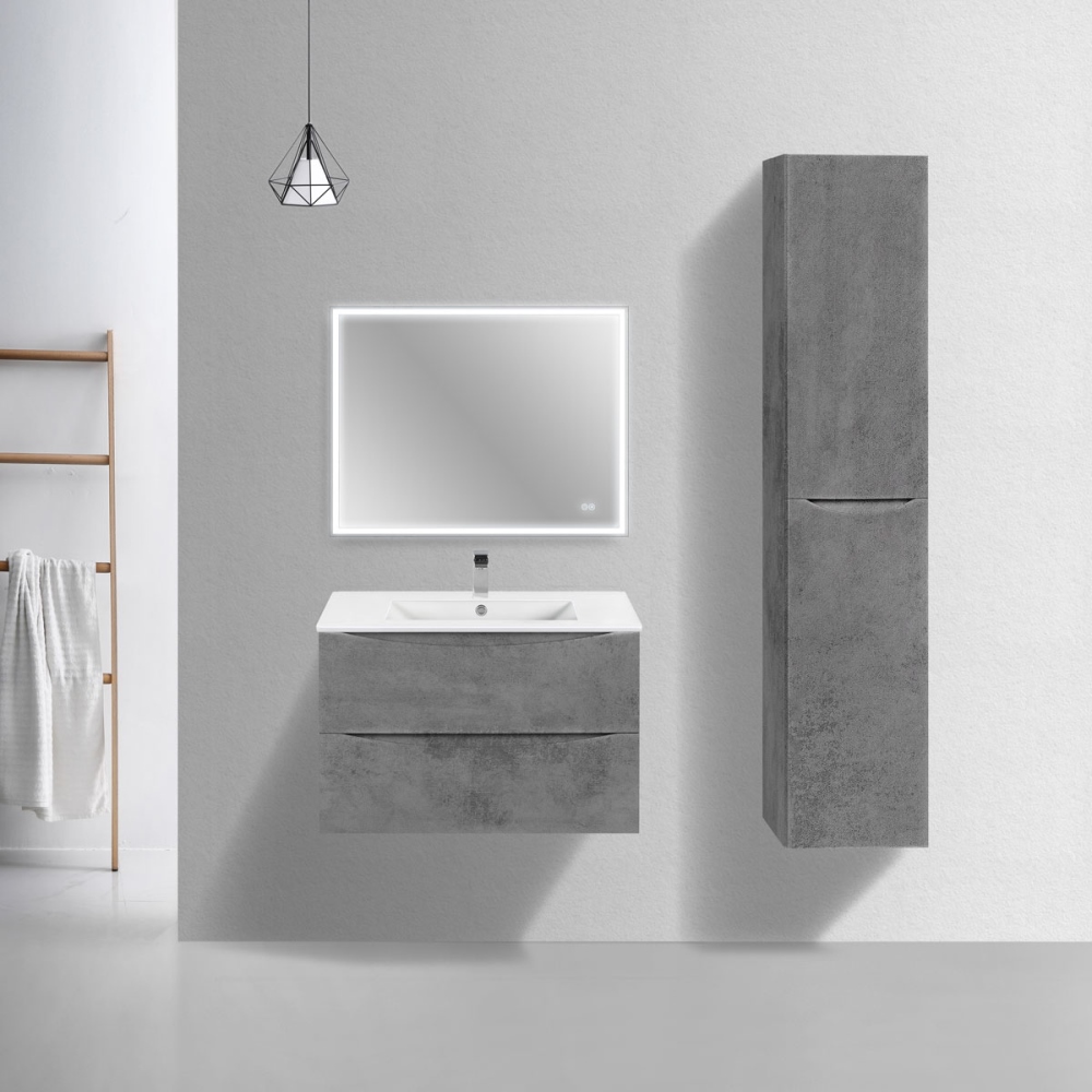 Тумба подвесная Vincea Mia Slim 80 Бетон — изображение 2