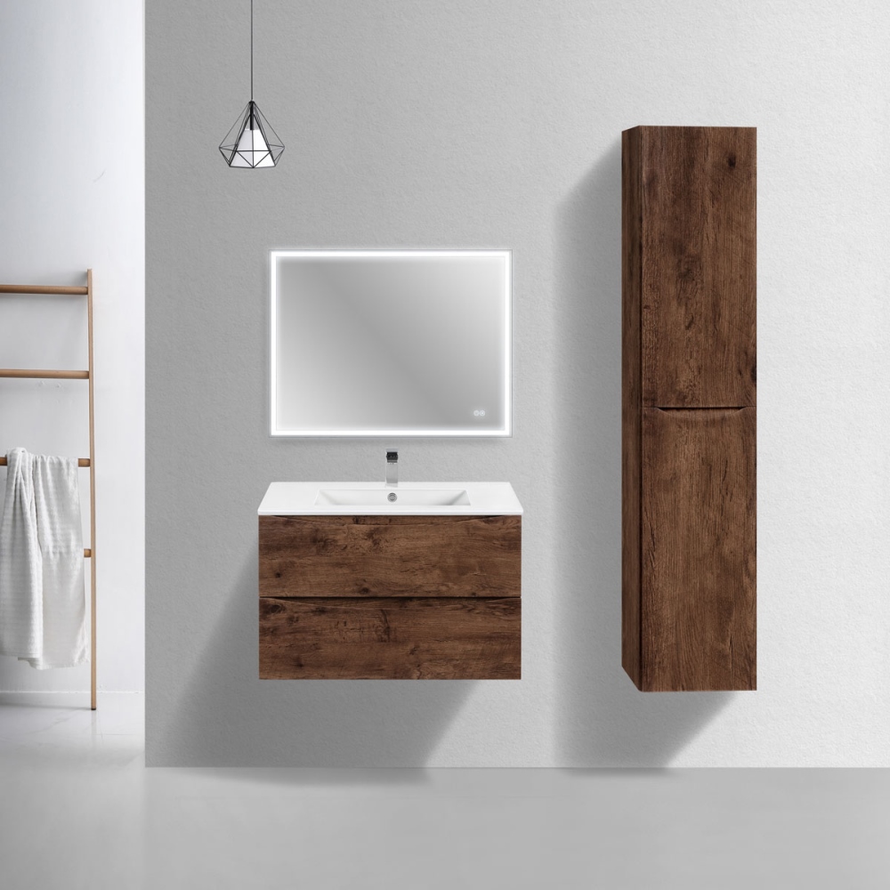 Тумба подвесная Vincea Mia Slim 80 Дерево темное — изображение 2