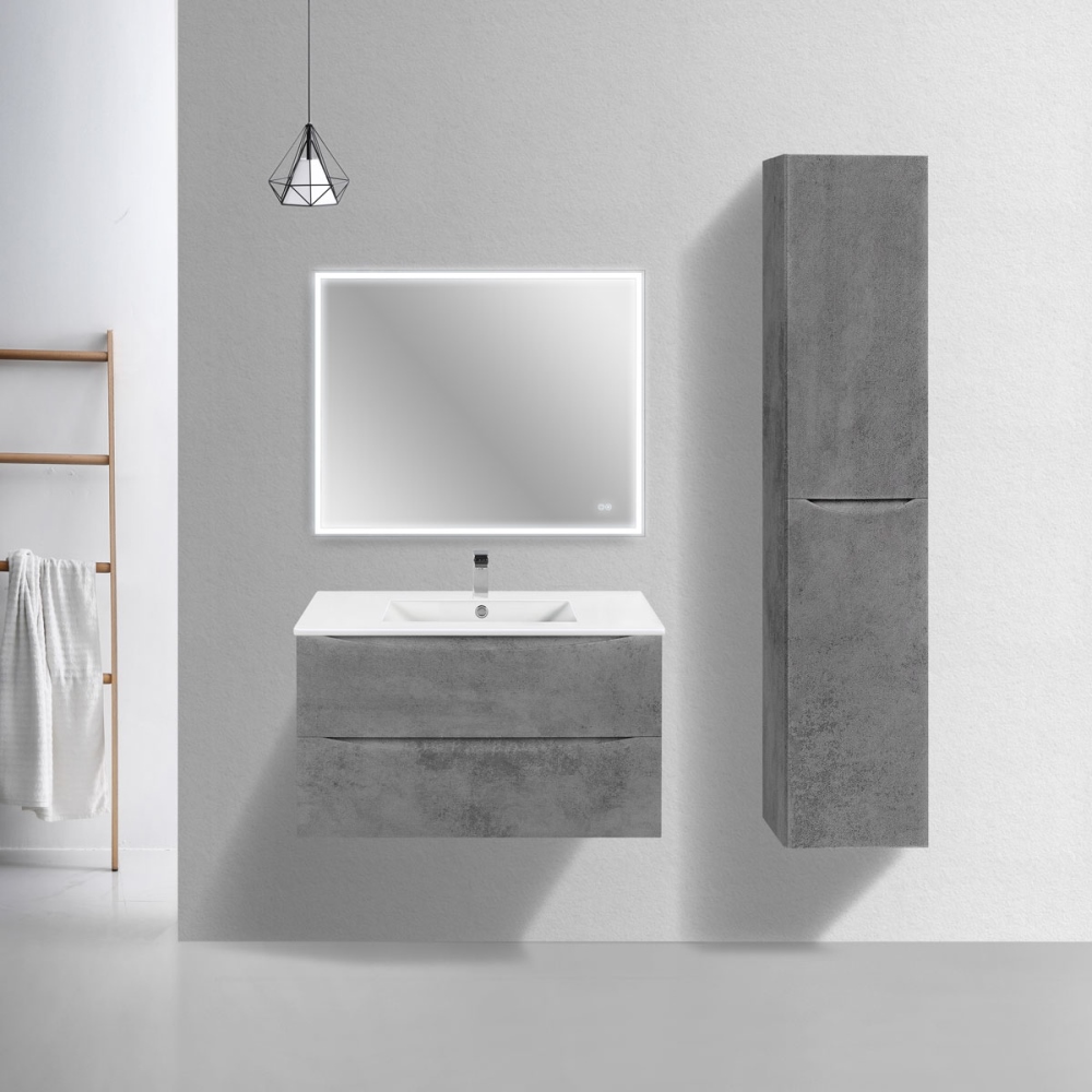 Тумба подвесная Vincea Mia Slim 90 Бетон — изображение 2