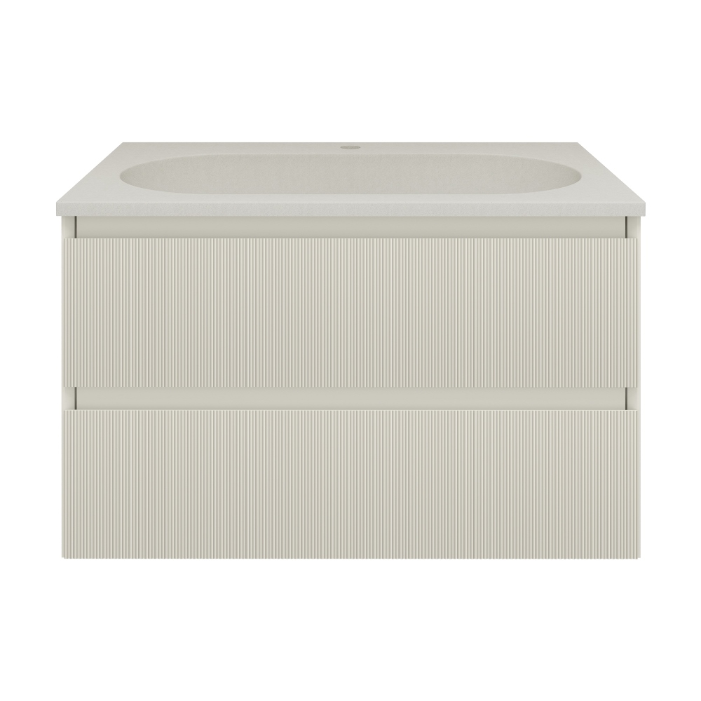 Тумба подвесная Vincea Welle 80 Бежевый матовый