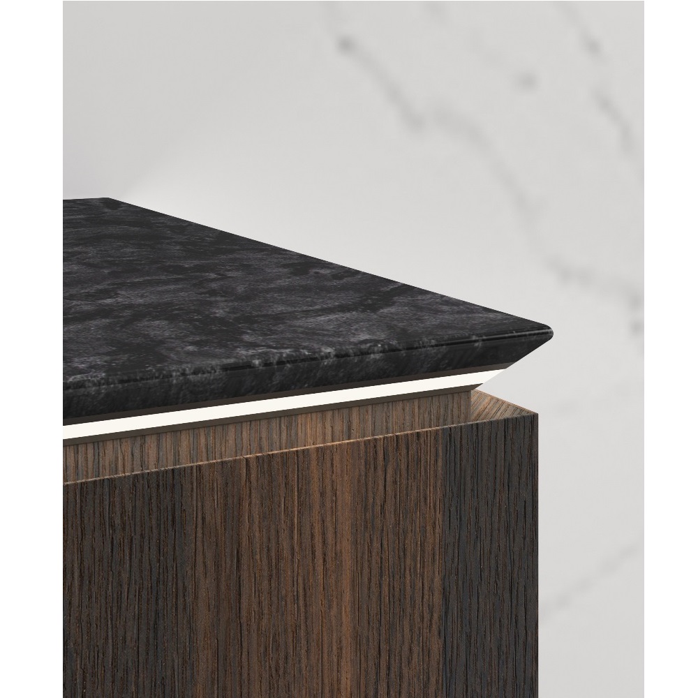 Тумба подвесная Vincea Luxe 140 с светодиодной подсветкой с встроенным датчиком движения Шпон натуральный орех — изображение 4