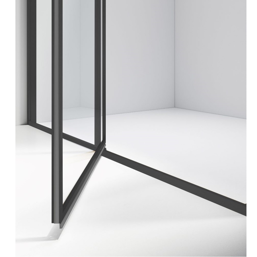 Душевой уголок Vincea Slim 120х90 Черный / Прозрачное — изображение 3