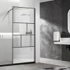 Душевая перегородка Vincea Walk-In Вороненая сталь / Прозрачное-Рифленое