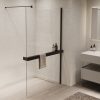 Душевая перегородка Vincea Walk-In Черный / Прозрачное