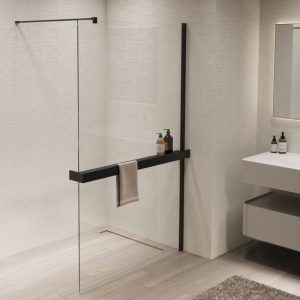 Душевая перегородка Vincea Walk-In Черный / Прозрачное