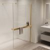 Душевая перегородка Vincea Walk-In Золото матовое / Прозрачное