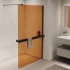 Душевая перегородка Vincea Walk-In Черный / Янтарное