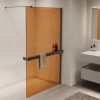Душевая перегородка Vincea Walk-In Вороненая сталь / Янтарное