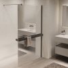 Душевая перегородка Vincea Walk-In Вороненая сталь / Зеркальное