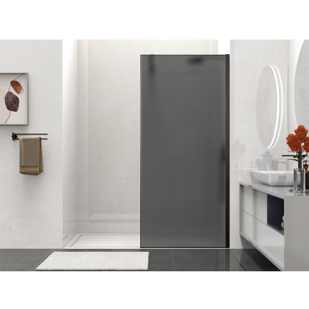 Душевая перегородка Vincea Walk-In 100 Черный / Тонированное матовое — изображение 2
