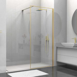 Душевая перегородка Vincea Walk-In Золото матовое / Прозрачное