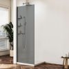 Душевая перегородка Vincea Walk-In Вороненая сталь / Тонированное