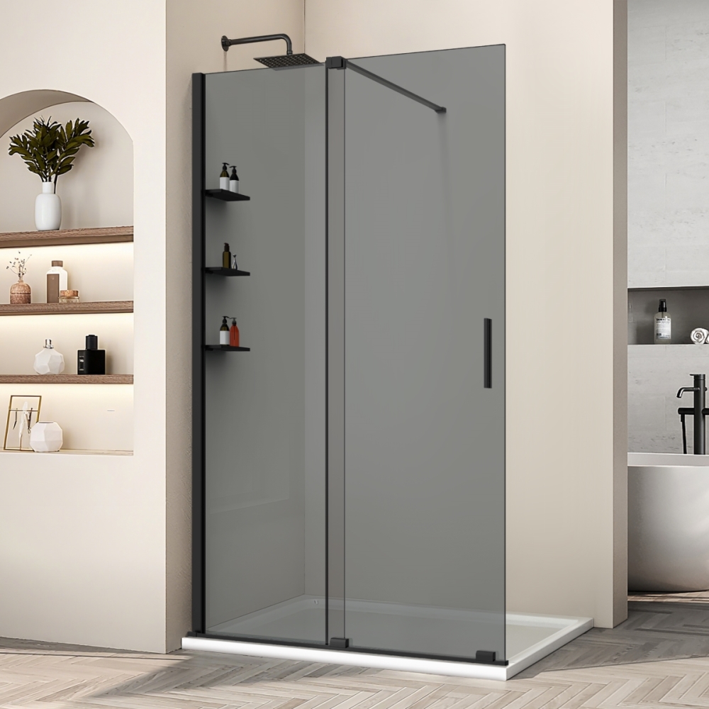 Душевая перегородка Vincea Walk-In 120 Черный / Тонированное