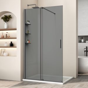Душевая перегородка Vincea Walk-In 120 Вороненая сталь / Тонированное