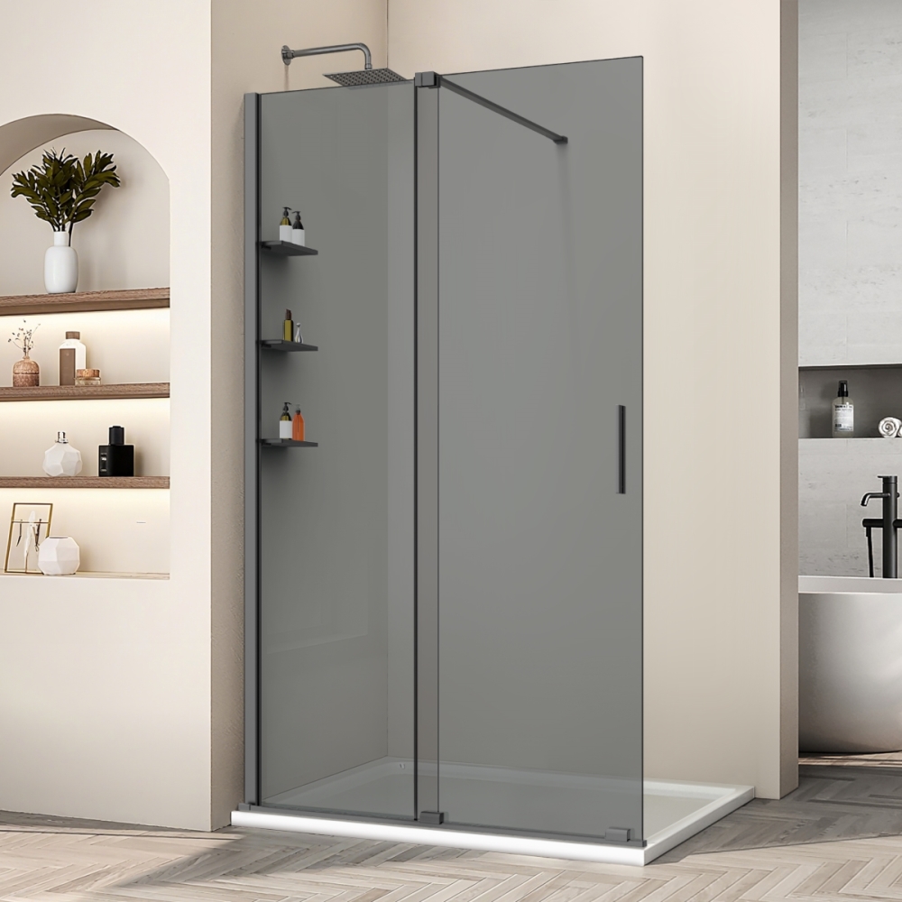 Душевая перегородка Vincea Walk-In 120 Вороненая сталь / Тонированное