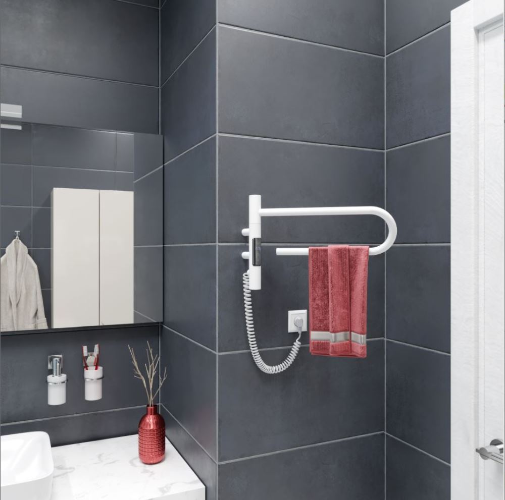 Полотенцесушитель электрический Vincea VTD-1P1 38х25 Белый — изображение 3