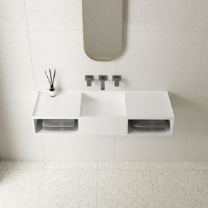 Раковина подвесная Vincea Solid Surface 120 Белый матовый