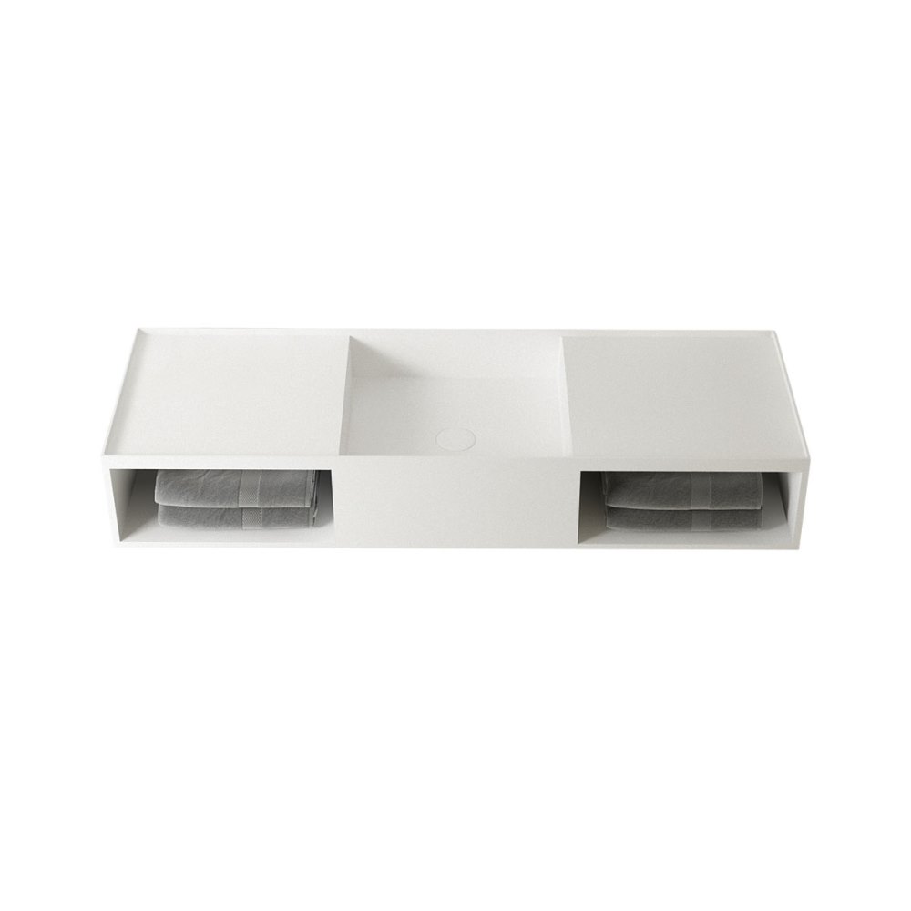 Раковина подвесная Vincea Solid Surface 120 Белый матовый — изображение 4