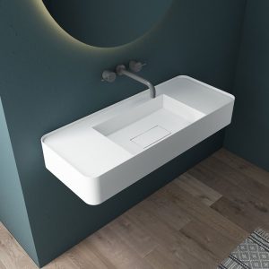 Раковина подвесная Vincea Solid Surface 120 Белый матовый