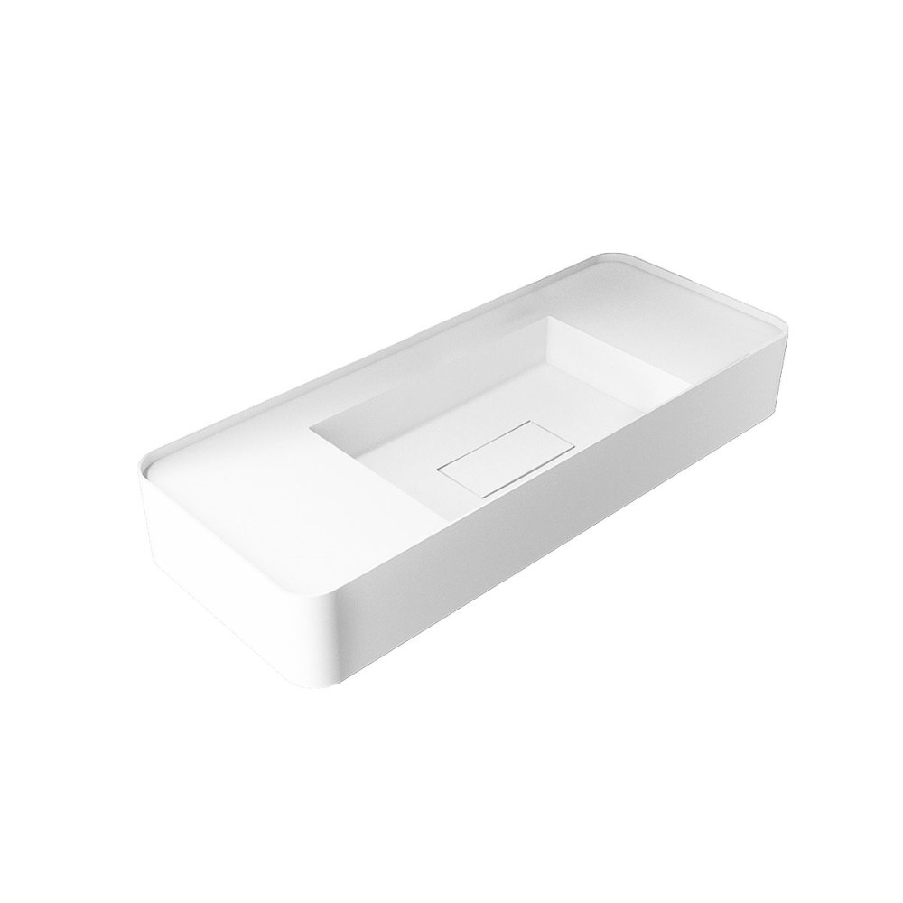 Раковина подвесная Vincea Solid Surface 100 Белый матовый — изображение 4