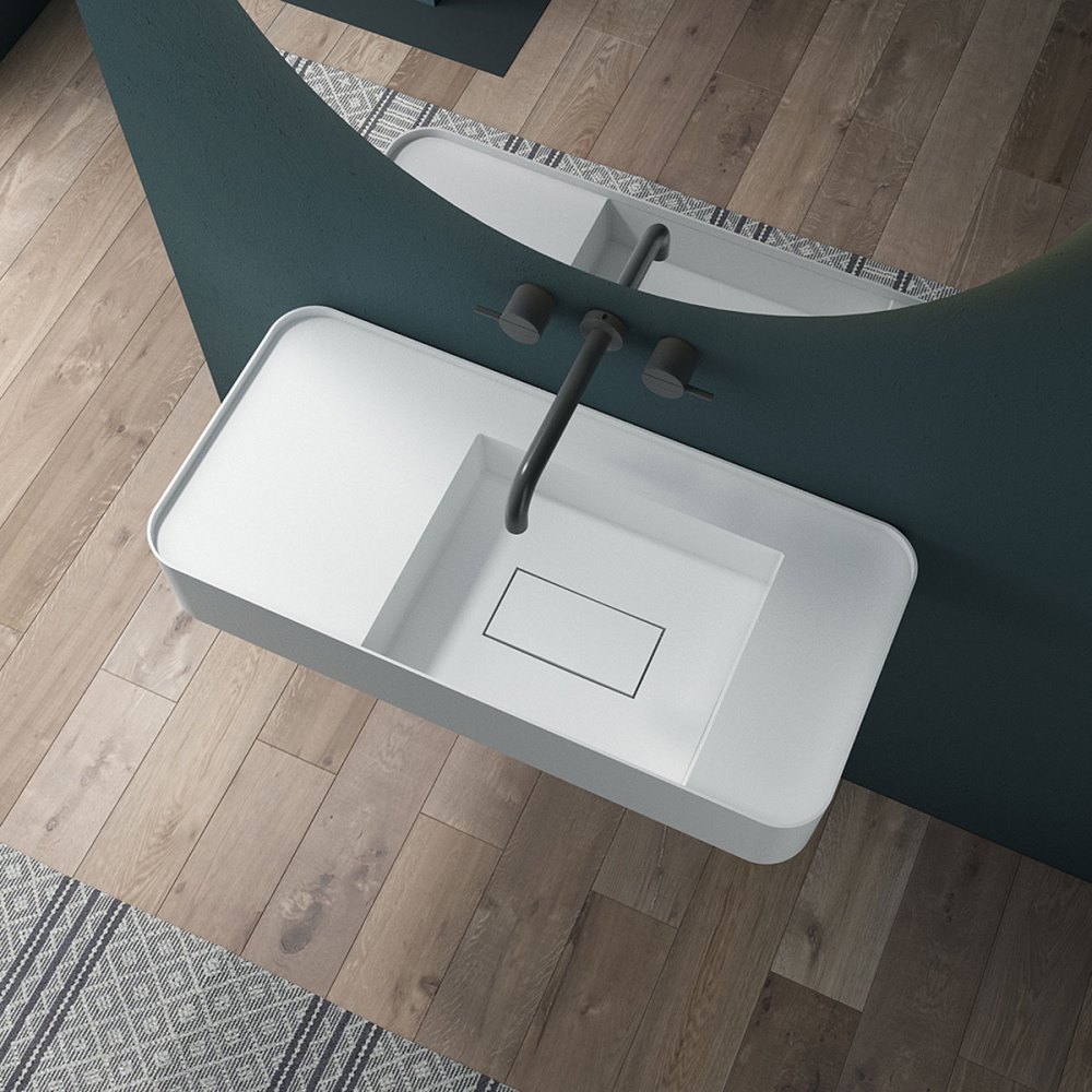 Раковина подвесная Vincea Solid Surface 80 Белый матовый — изображение 3
