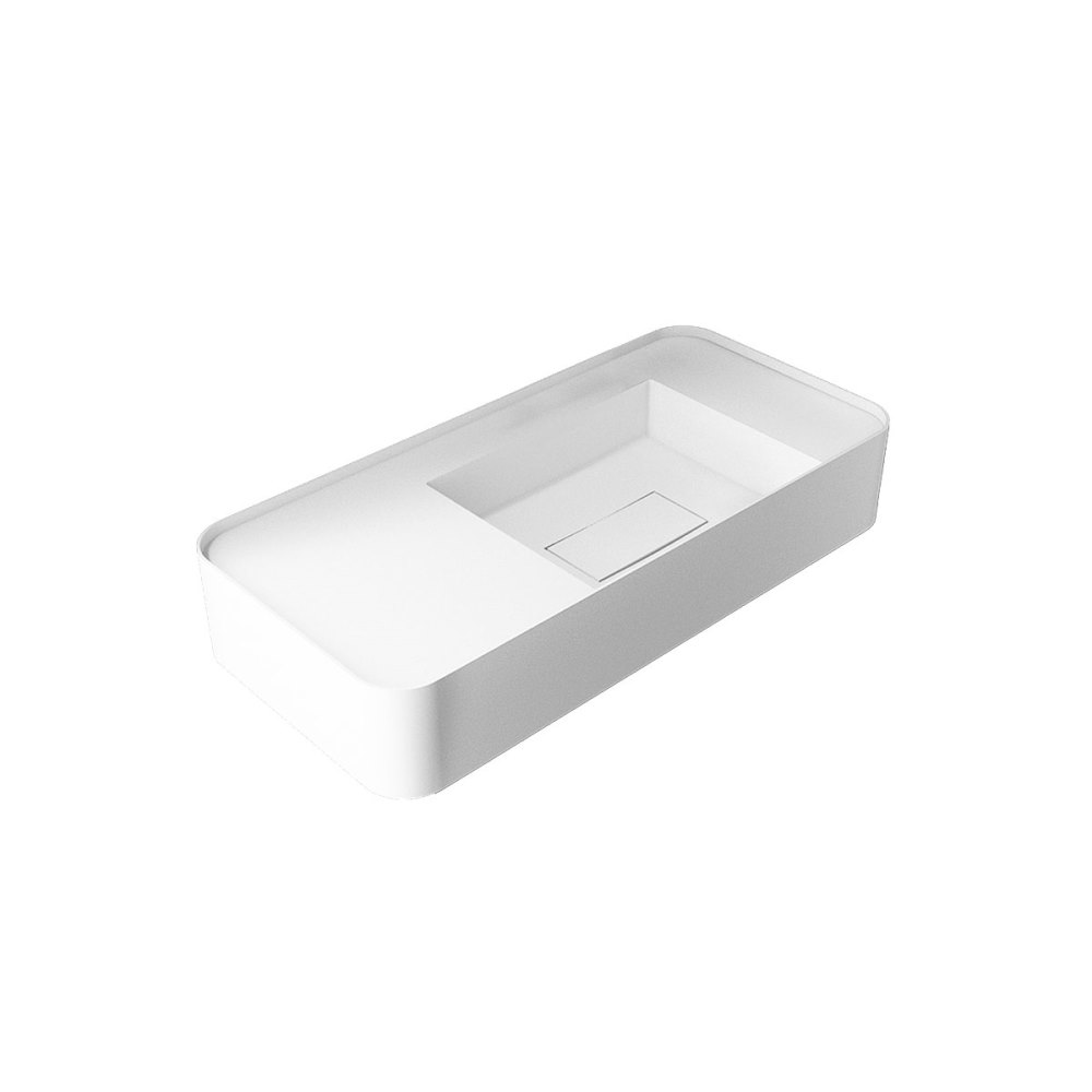 Раковина подвесная Vincea Solid Surface 80 Белый матовый — изображение 4