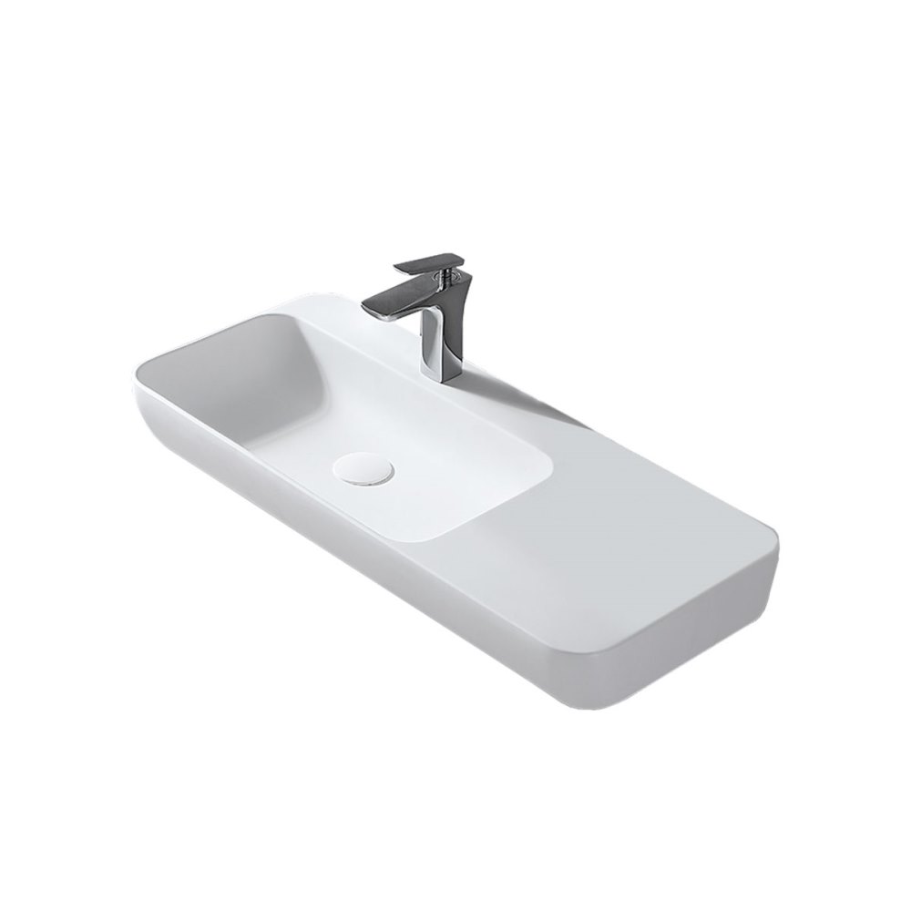 Раковина подвесная Vincea Solid Surface 90 Белый матовый — изображение 2