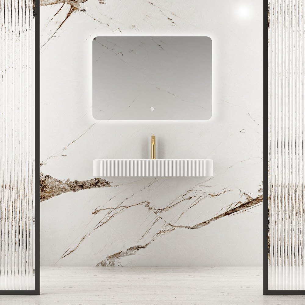 Раковина подвесная Vincea Solid Surface 75 Белый матовый — изображение 3