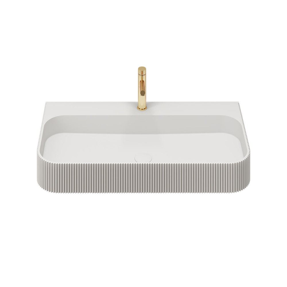 Раковина подвесная Vincea Solid Surface 90 Белый матовый — изображение 4